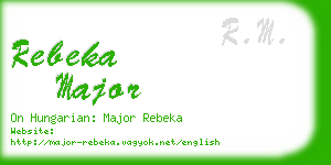 rebeka major business card